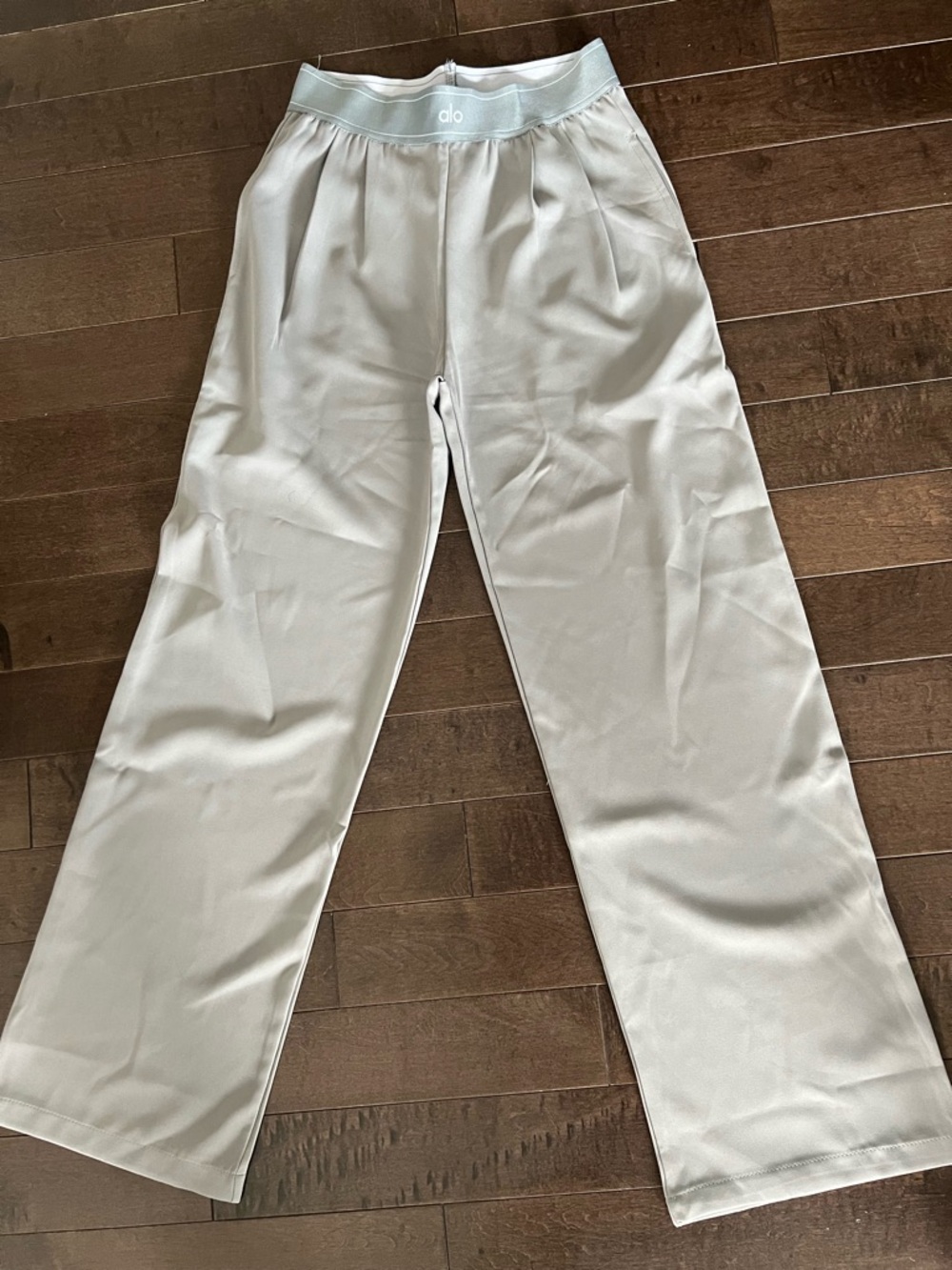 Gray High-Rise Wide Leg Lounge Pants - Light Gray